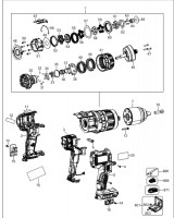DeWalt DCD795 Cordless Drill/Driver TYPE 3 Spare Parts